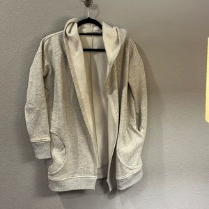 Athleta. S. Grey hooded wrap. Pockets. Like new.